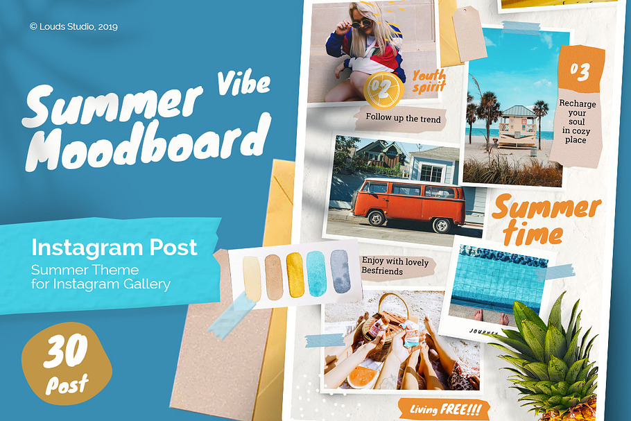 Travella Instagram Moodboard Grid in Instagram Templates - product preview 8