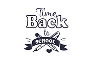 Back to School Time Sticker with