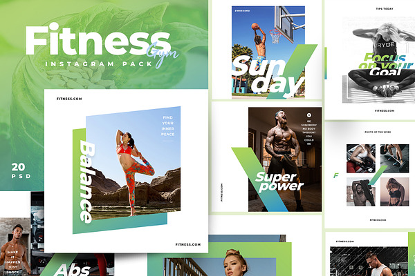 Fitness & Gym instagram pack 3.0