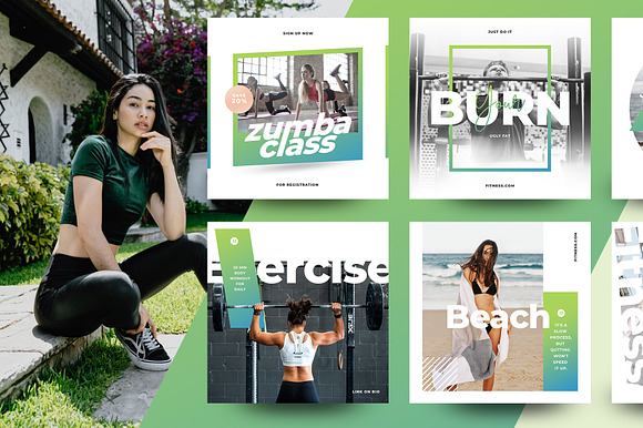 Fitness & Gym instagram pack 3.0 in Instagram Templates - product preview 1