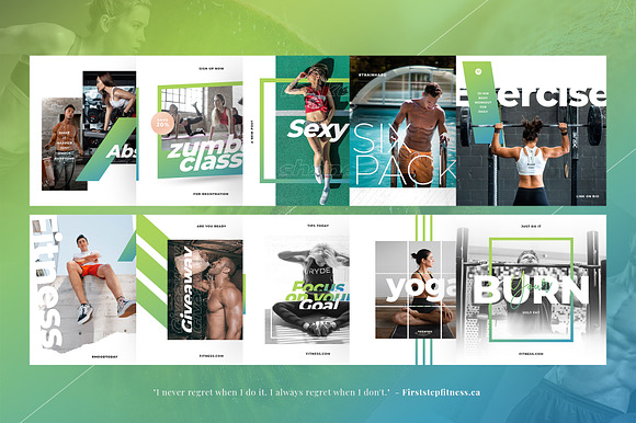 Fitness & Gym instagram pack 3.0 in Instagram Templates - product preview 5