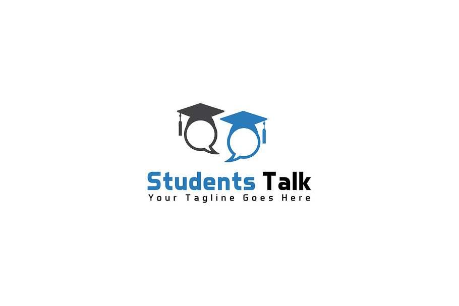 Students Talk Logo Template