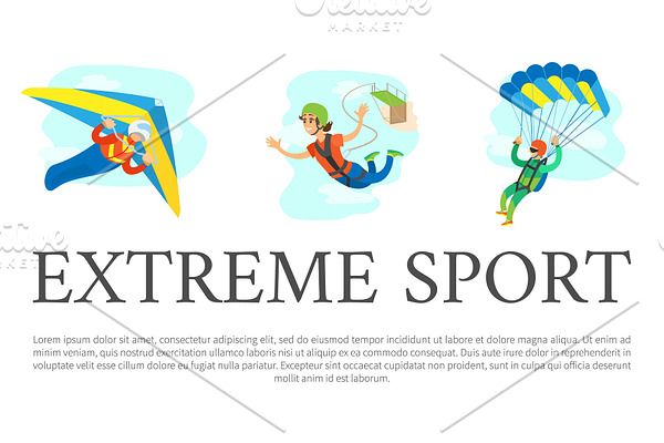 Extreme Sports Set on Poster