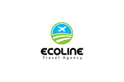 Ecoline Travel Agency Logo Template