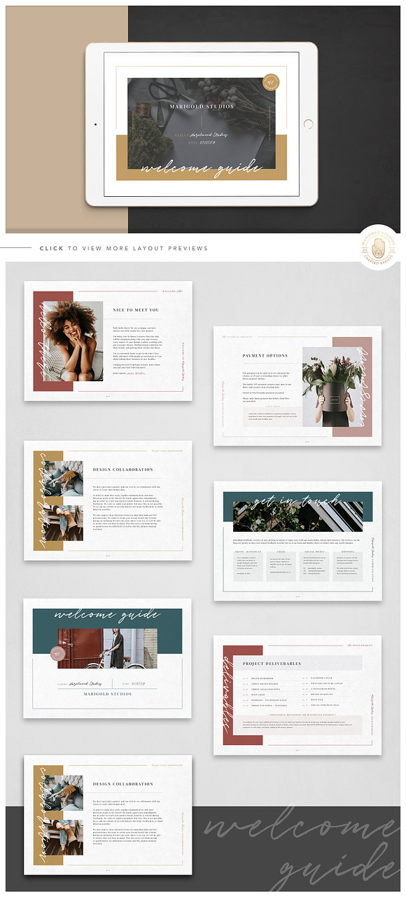 HAZELWOOD | Welcome Guide in Keynote Templates - product preview 1
