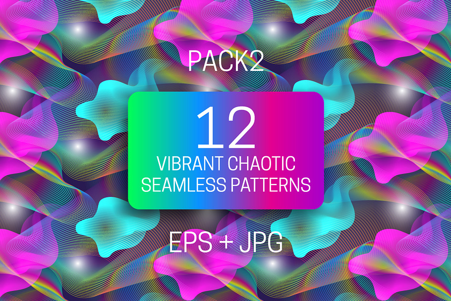 12 vibrant chaotic seamless textures