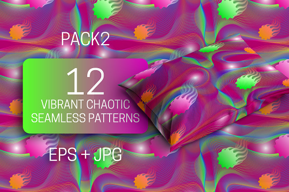 12 vibrant chaotic seamless textures in Textures - product preview 3
