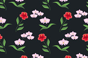 Hibiscus and orchid pattern