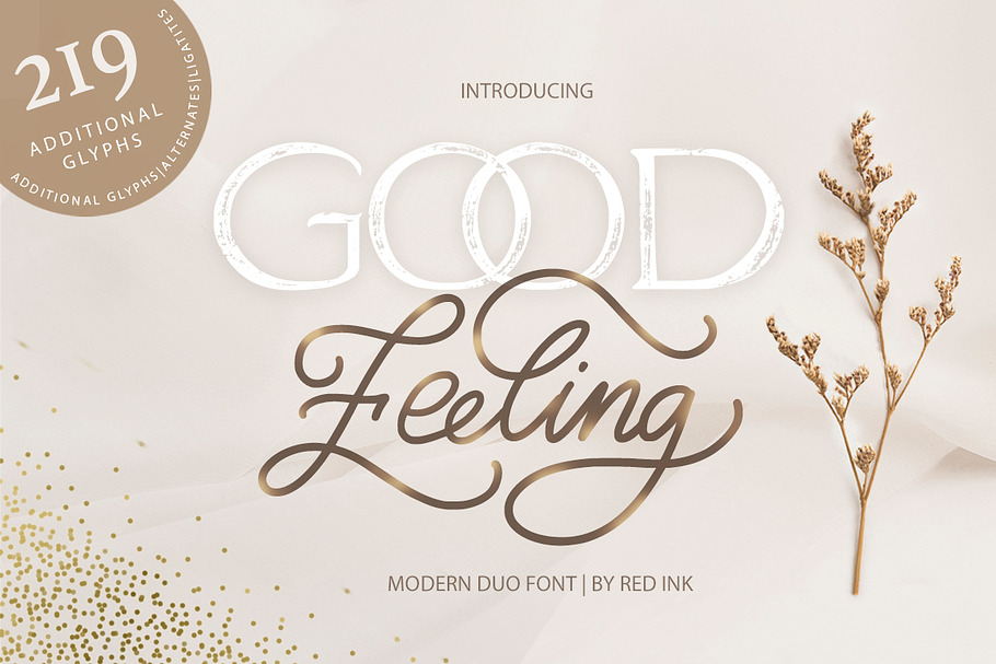 Good Feeling. Modern DUO Font. in Script Fonts - product preview 8