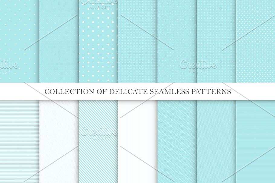 Cute dotted and striped patterns in Patterns - product preview 8