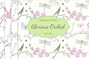Glorious Orchid seamless patterns