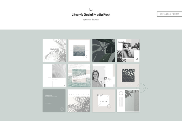 Lifestyle Social Media Pack • Íma in Instagram Templates - product preview 7