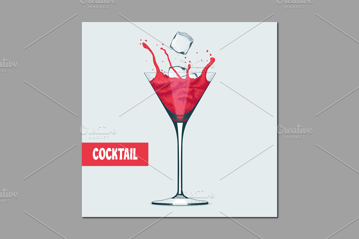 Cosmopolitan cocktail vector in Illustrations - product preview 8