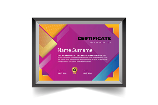 Abstract Certificate Design Template