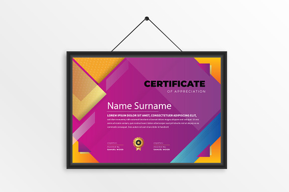 Abstract Certificate Design Template in Stationery Templates - product preview 3