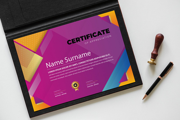 Abstract Certificate Design Template in Stationery Templates - product preview 4