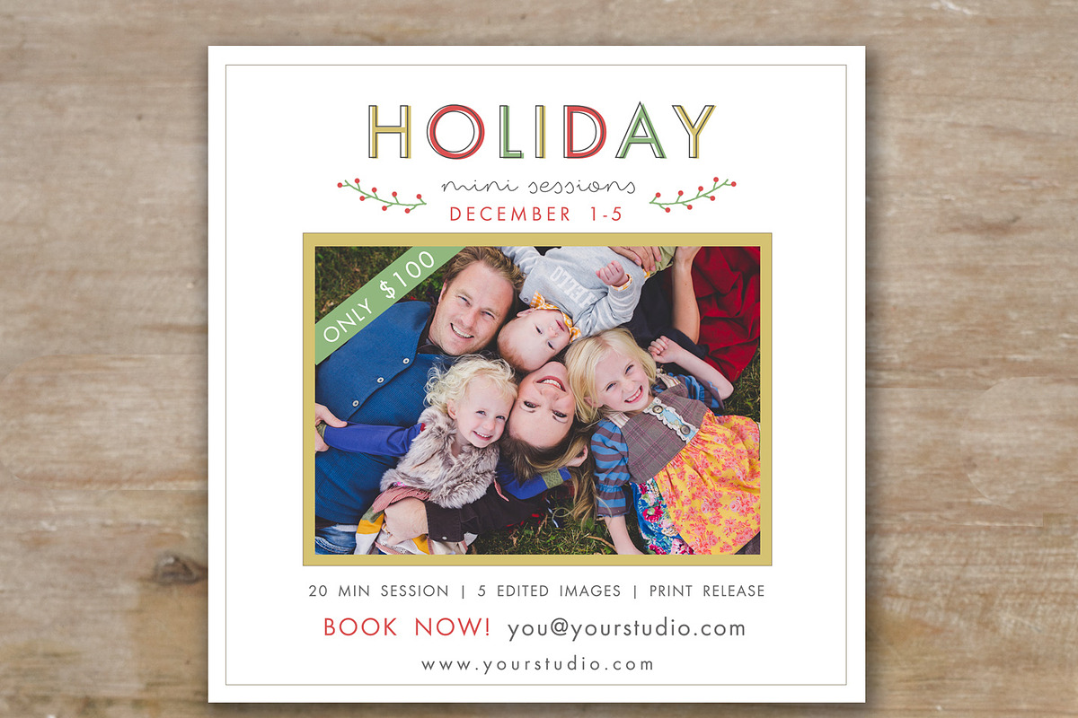 Holiday Mini Session Template in Templates - product preview 8