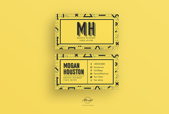 Retro Bussiness Card Template in Business Card Templates - product preview 5