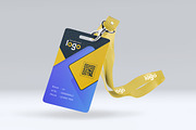 Yellow and Blue ID Card Design