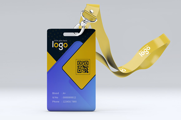 Yellow and Blue ID Card Design in Stationery Templates - product preview 1