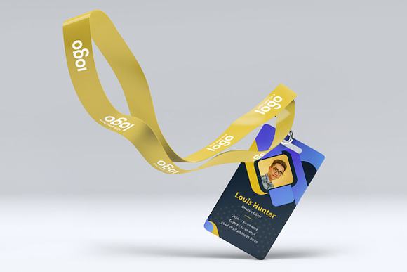Yellow and Blue ID Card Design in Stationery Templates - product preview 6