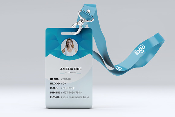 Modern Office Staff ID Card Design in Stationery Templates - product preview 4
