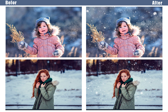 45 Real snow Photoshop overlays in Add-Ons - product preview 1
