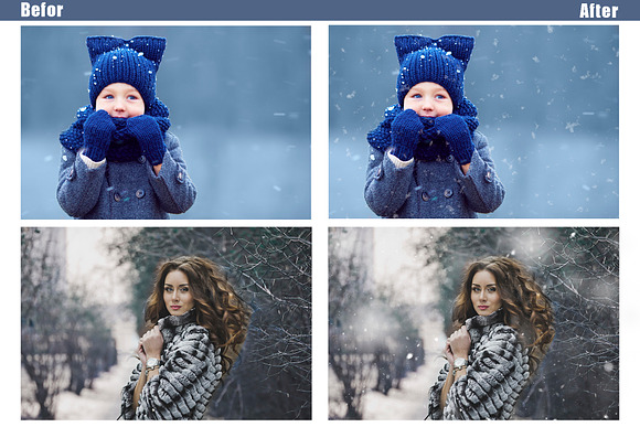 45 Real snow Photoshop overlays in Add-Ons - product preview 2