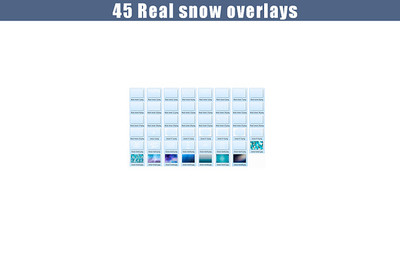 45 Real snow Photoshop overlays in Add-Ons - product preview 3