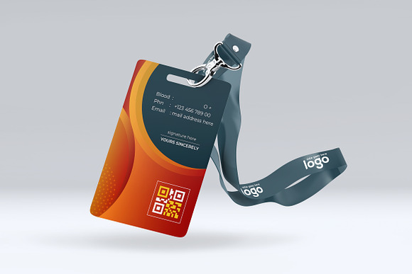 Colorful ID Card Design Template in Stationery Templates - product preview 3
