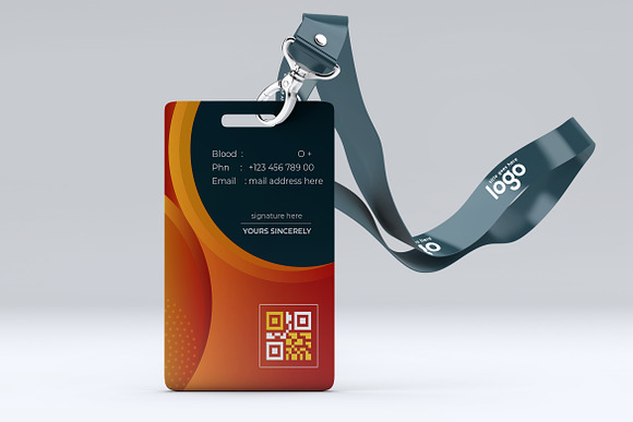Colorful ID Card Design Template in Stationery Templates - product preview 4