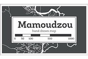 Mamoudzou Mayotte City Map in Retro