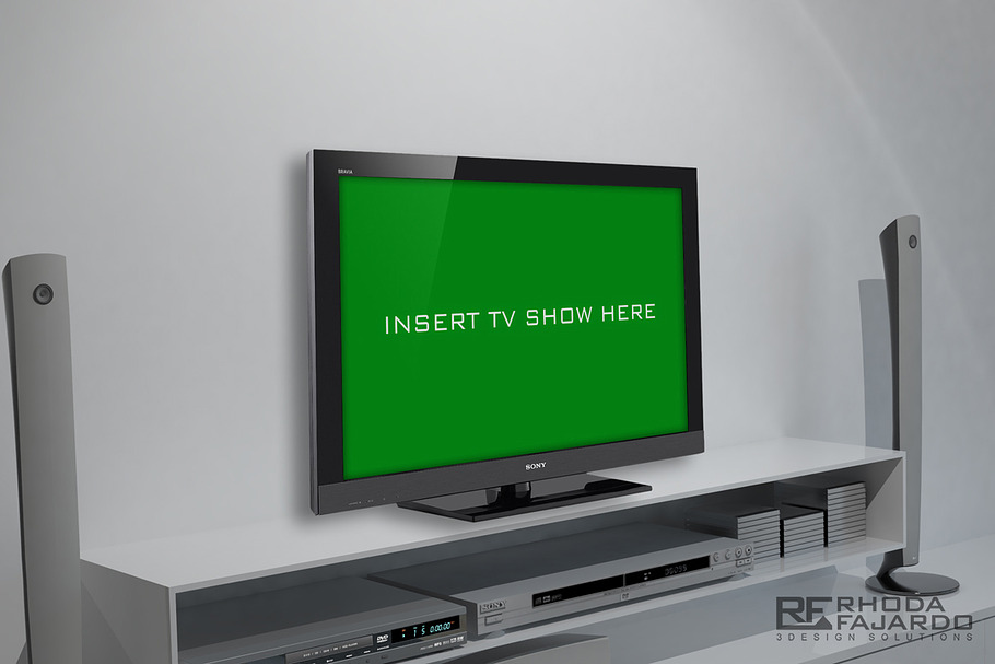 Sony Bravia: Home Theatre Mockup in Mockup Templates - product preview 8