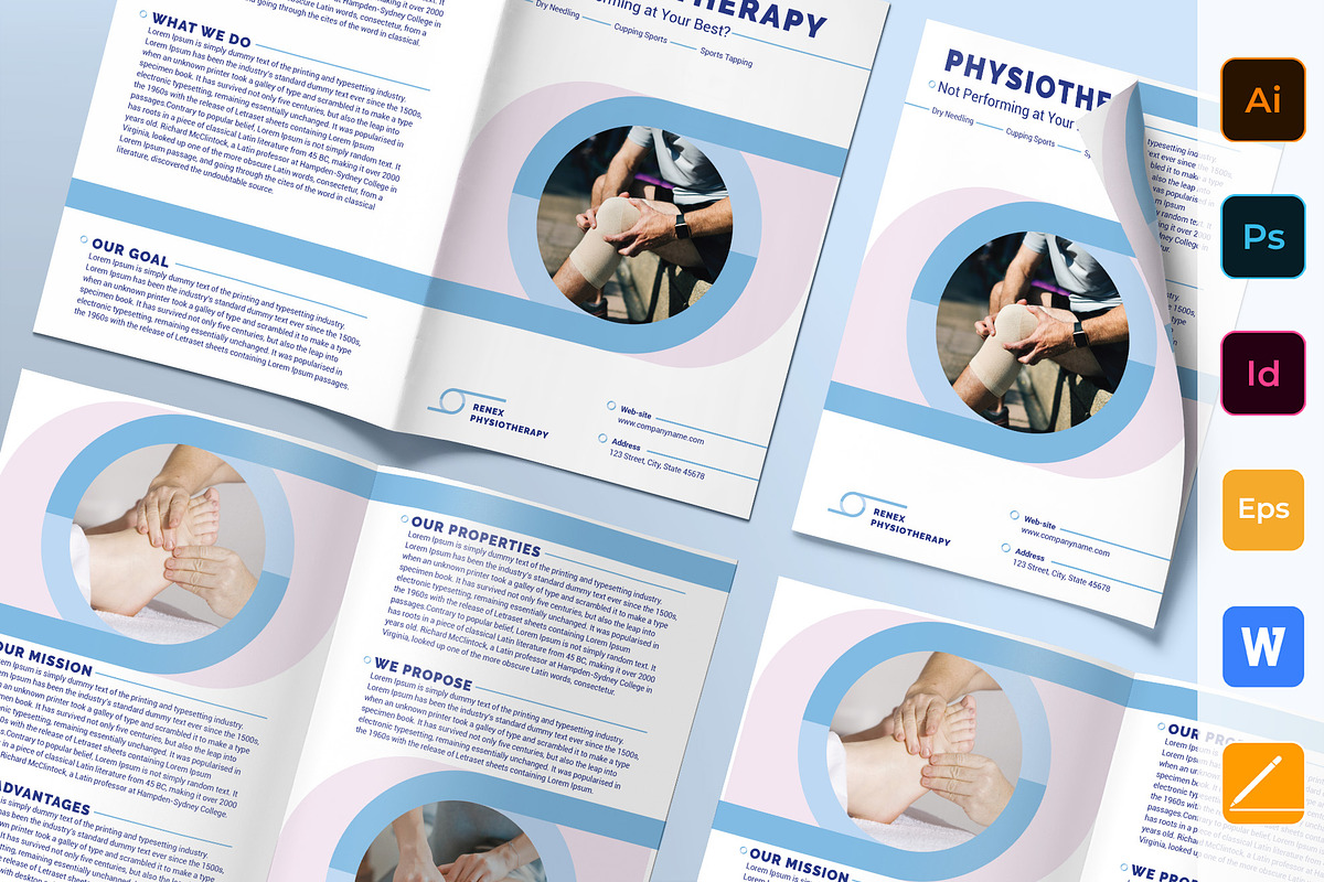 Physiotherapy Brochure Bifold in Brochure Templates - product preview 8