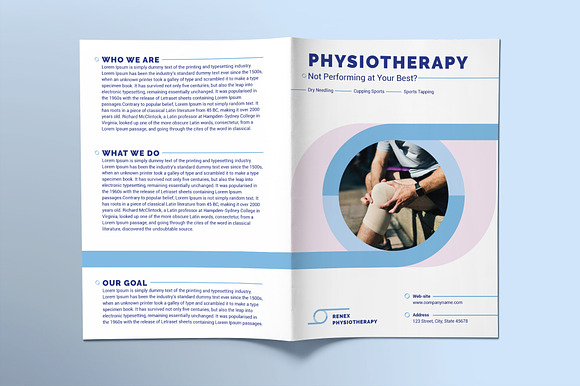 Physiotherapy Brochure Bifold in Brochure Templates - product preview 1