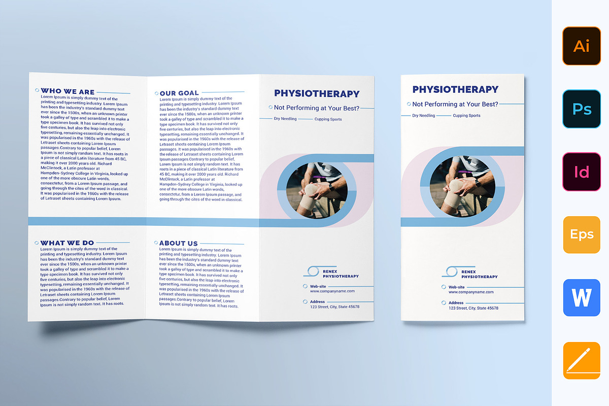 Physiotherapy Brochure Trifold in Brochure Templates - product preview 8