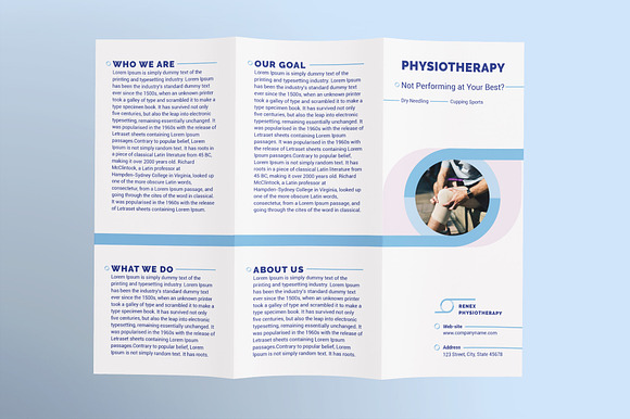 Physiotherapy Brochure Trifold in Brochure Templates - product preview 1