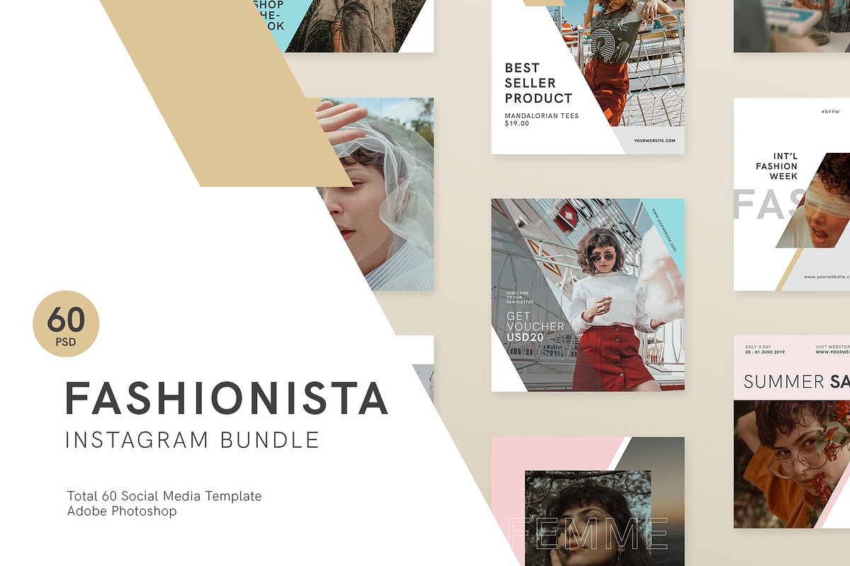 Fashionista Instagram Bundle in Instagram Templates - product preview 8