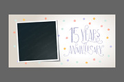 15 years anniversary vector design