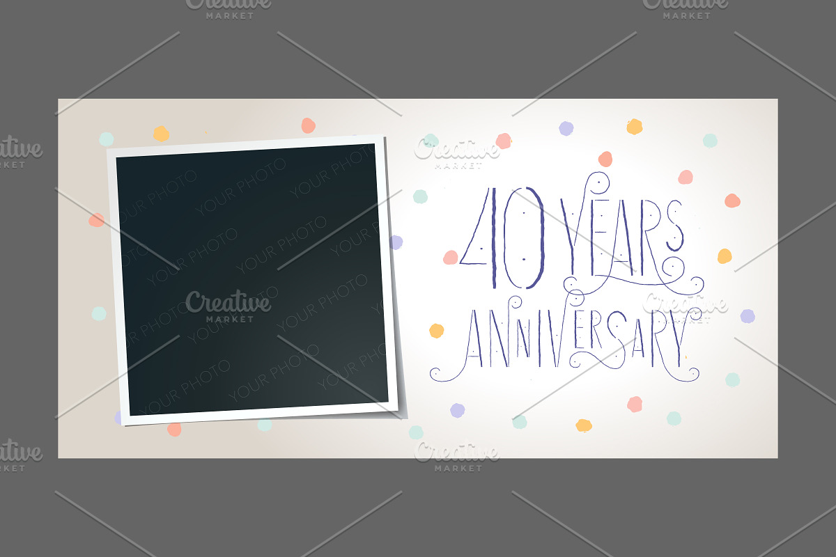 40 years anniversary vector design in Illustrations - product preview 8