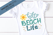 Hello Beach Life SVG Cut File