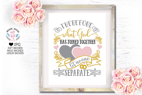 What God Has Joined Wedding Print