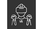 VR player chalk icon