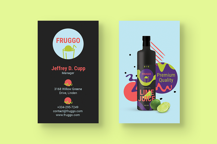Juice Producer Business Card in Business Card Templates - product preview 8