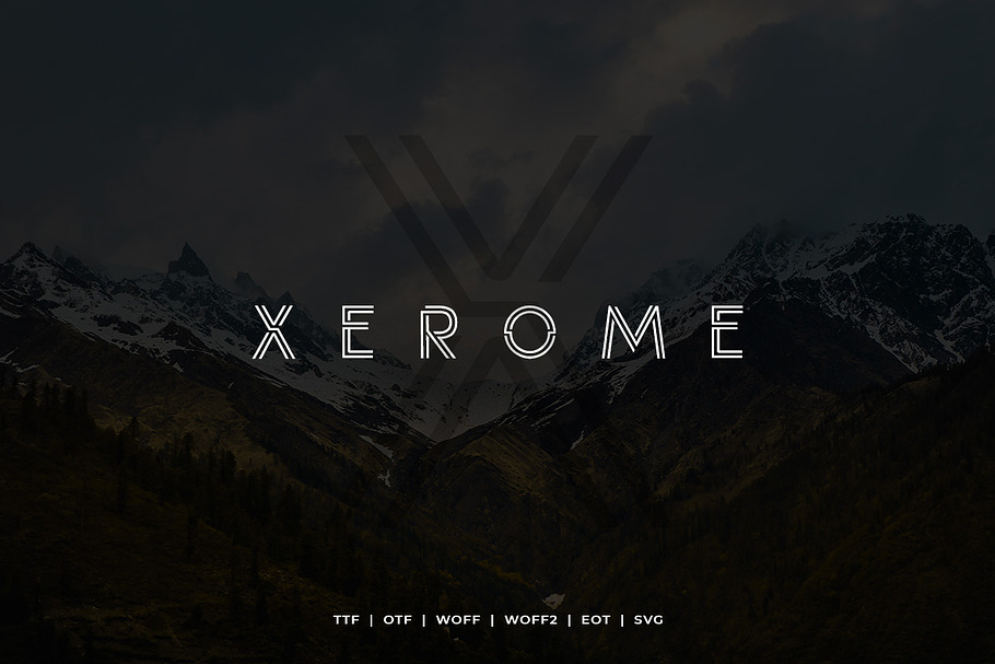 Xerome Display Typeface with Webfont in Sans-Serif Fonts - product preview 8