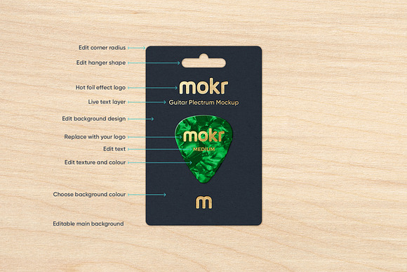 Guitar Pick Mockup in Product Mockups - product preview 1
