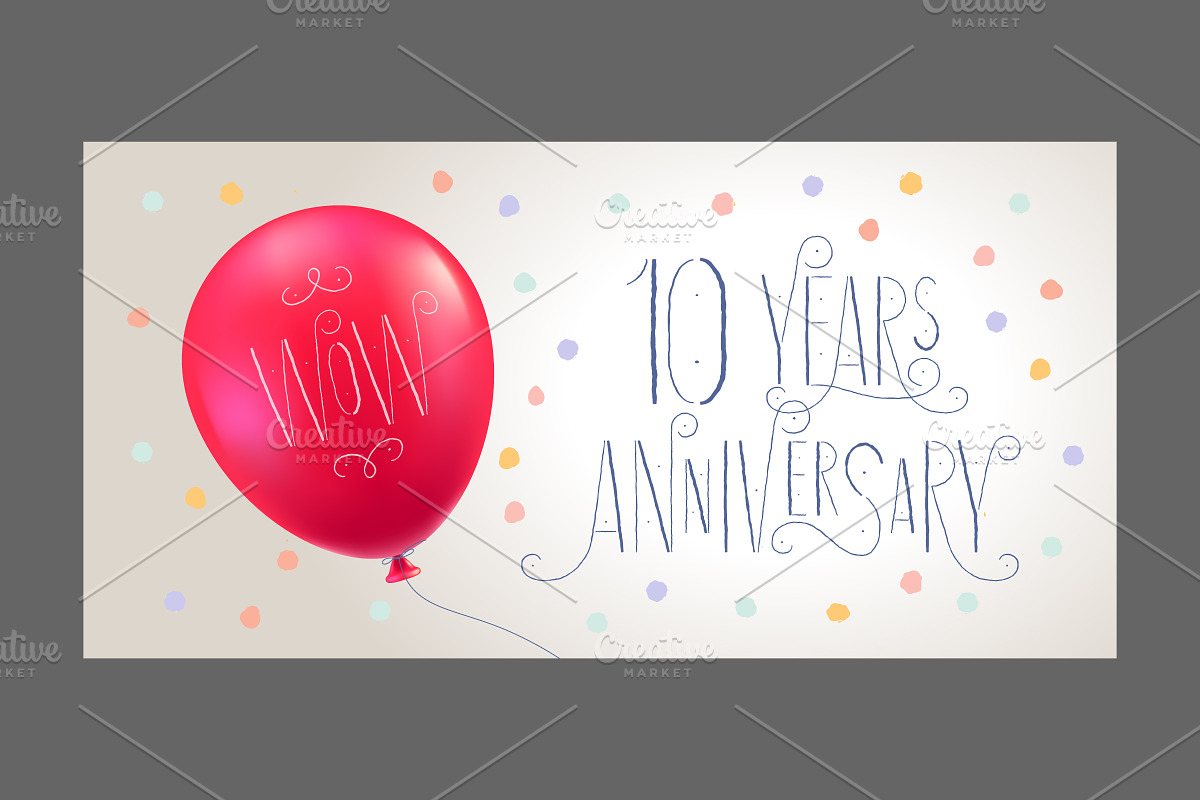 10 years anniversary vector design in Illustrations - product preview 8