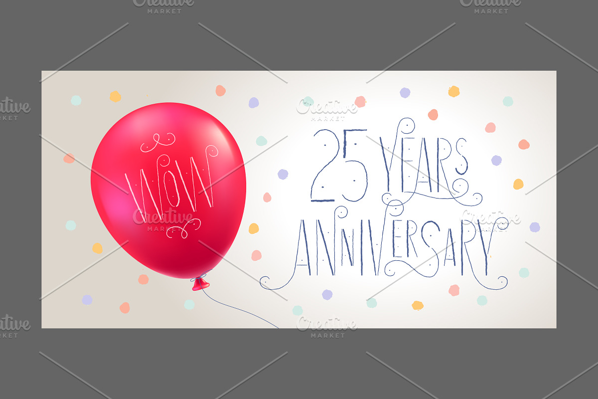 25 years anniversary vector design in Illustrations - product preview 8