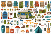 Camping and Hiking Design Elements