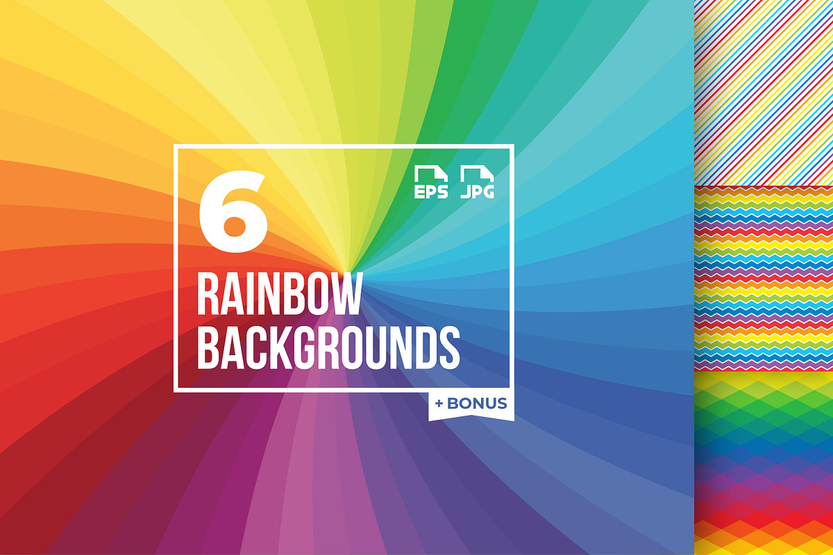 Rainbow backgrounds in Patterns - product preview 8
